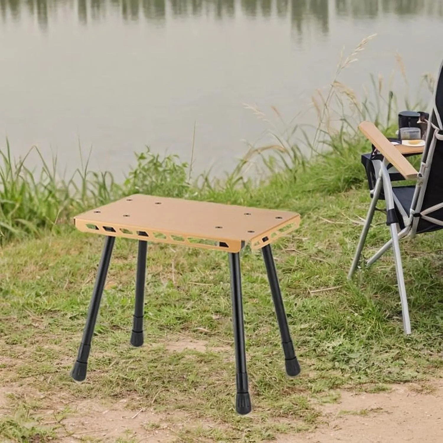 Camping Table Picnic Table Ultralight Retractable Compact Mini Portable Stool Small Chair for Beach BBQ Travel Garden Picnic Outdoor camping table Wilderness camping table Portable camping ta