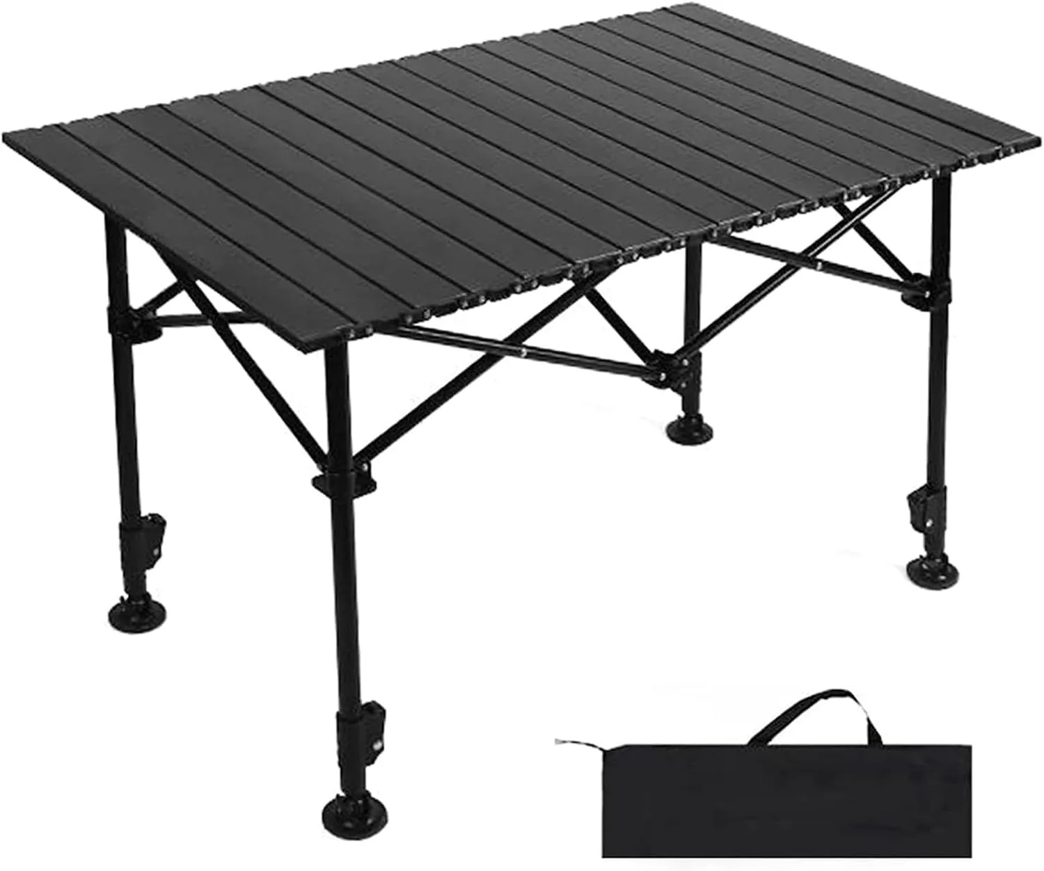 Camping Tables Aluminum Camping Table Height Adjustable for Outdoor Folding Picnic Table Lightweight Portable for Camp Beach Backyards BBQ Party