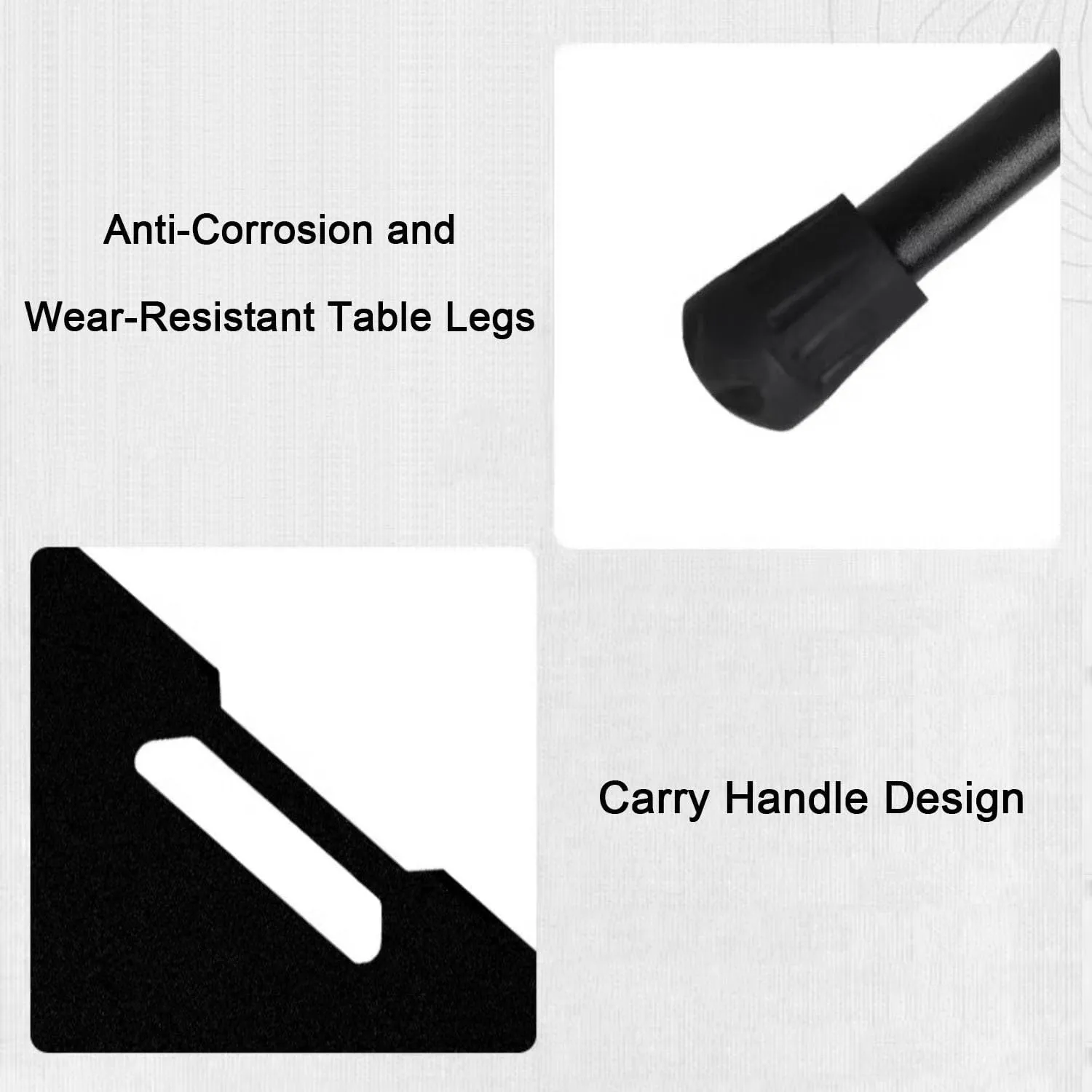 Camping Tables That Fold up Lightweight, Camping Table, Aluminum Camp Table, Lightweight Camping Equipment, for BBQ Garden Backyard (Color : Black, Size : A)