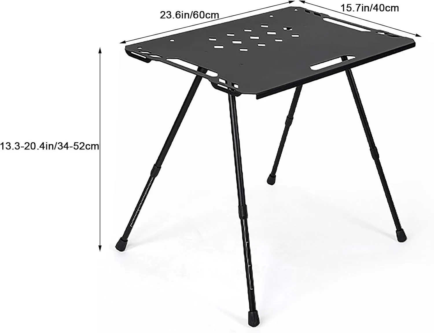 Camping Tables That Fold up Lightweight, Camping Table, Aluminum Camp Table, Lightweight Camping Equipment, for BBQ Garden Backyard (Color : Black, Size : A)