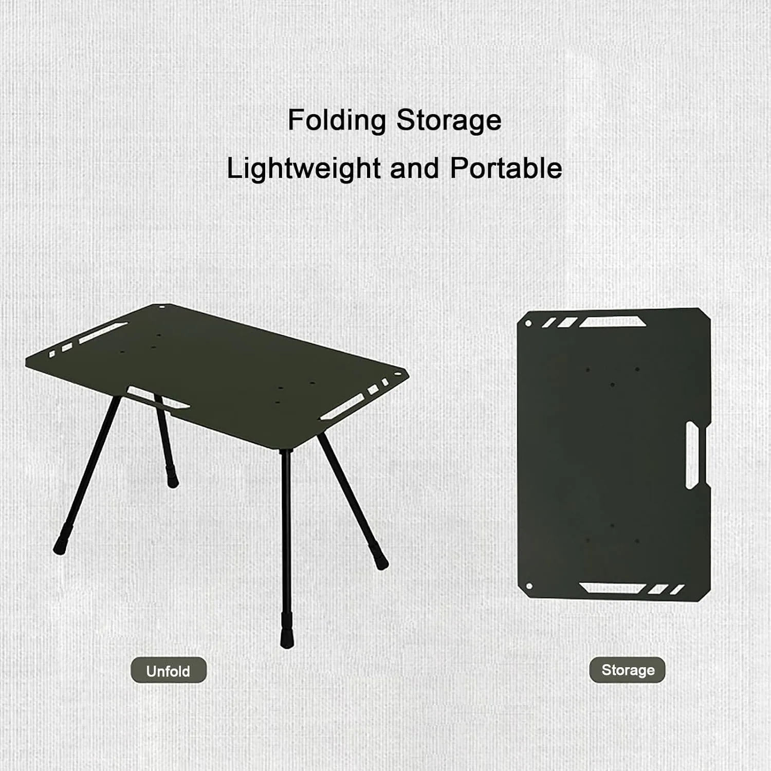 Camping Tables That Fold up Lightweight, Camping Table, Aluminum Camp Table, Lightweight Camping Equipment, for BBQ Garden Backyard (Color : Black, Size : A)