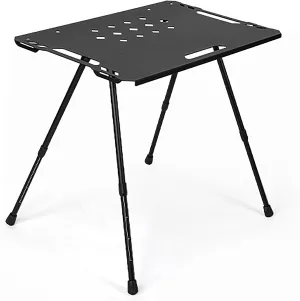 Camping Tables That Fold up Lightweight, Camping Table, Aluminum Camp Table, Lightweight Camping Equipment, for BBQ Garden Backyard (Color : Black, Size : A)