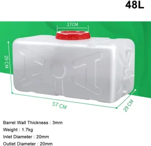 Camping Water Carrier Large White Food-Grade Water Storage Container With Lid And Handle,BPA Free Food Safe Water Storage Carrier,for Outdoor Camping Transport Hiking Hurricane Emergency Hik(Size:48L)