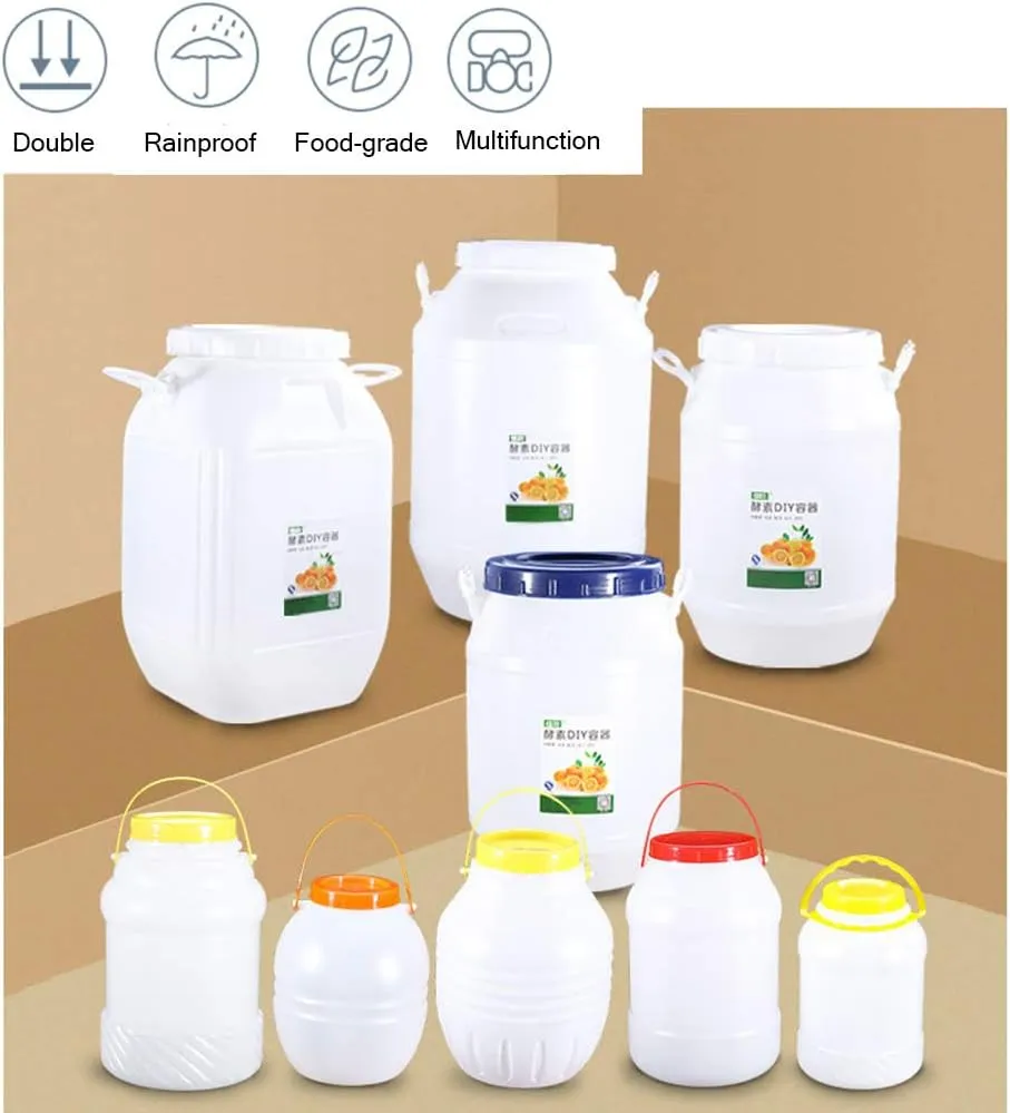 Camping Water Carrier Portable Thicken Food Grade Water Carrier With Handle Double Covers For Pet Food Storage Drum, Emergency Water Container For Gasoline Water Storage Camping (Size:25 L-6.6 Gallon)