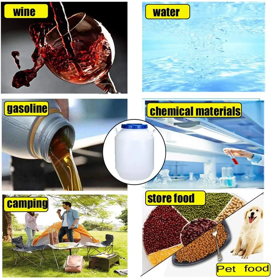 Camping Water Carrier Portable Thicken Food Grade Water Carrier With Handle Double Covers For Pet Food Storage Drum, Emergency Water Container For Gasoline Water Storage Camping (Size:25 L-6.6 Gallon)