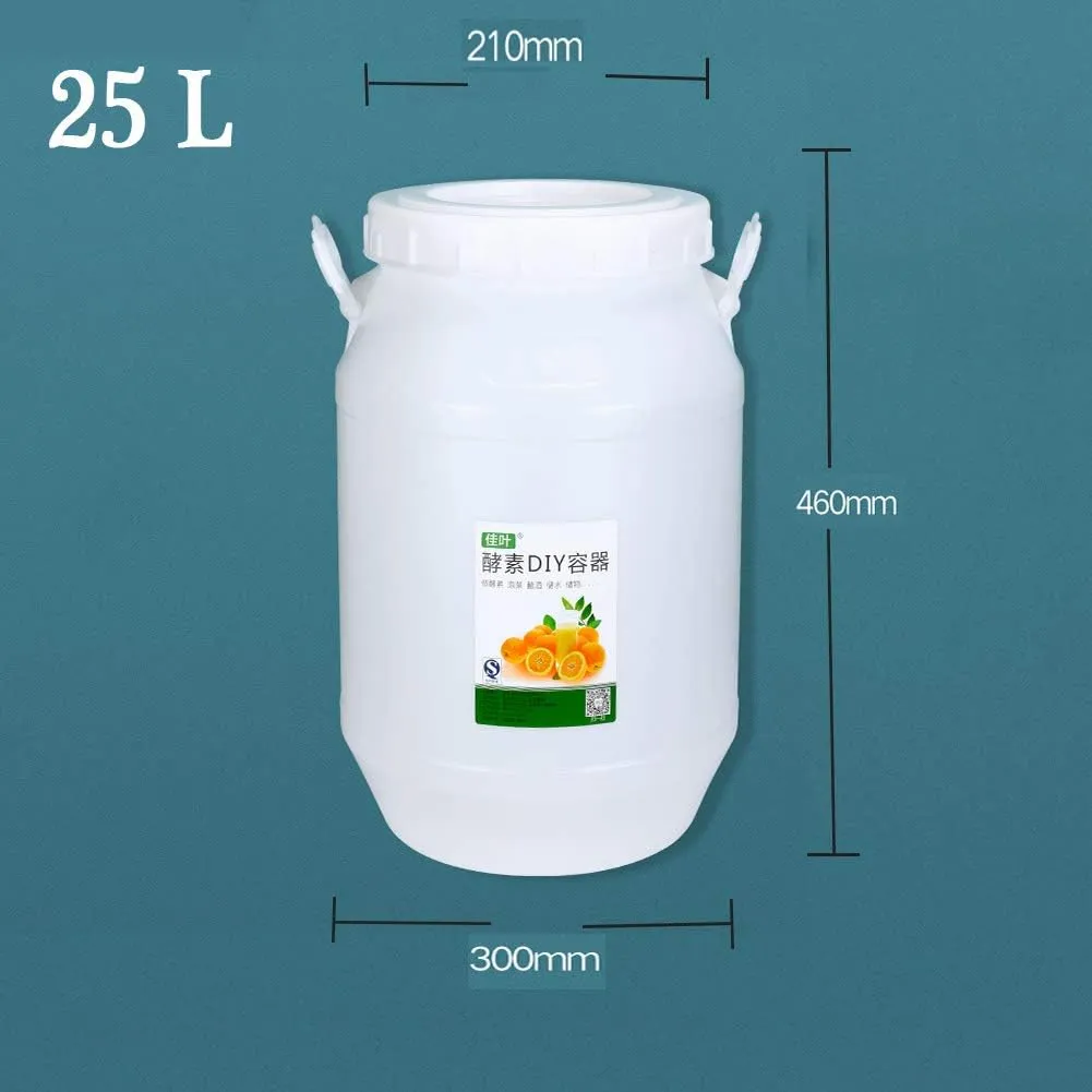 Camping Water Carrier Portable Thicken Food Grade Water Carrier With Handle Double Covers For Pet Food Storage Drum, Emergency Water Container For Gasoline Water Storage Camping (Size:25 L-6.6 Gallon)