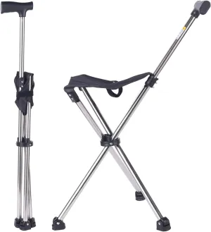 Cane with seat,Walking Stick,Foldable Chair,Hiking Stick,Camping,Hiking,Walking Cane Chair,Walking Stick with seat,Seatable Crutch Stool,Stick Chair
