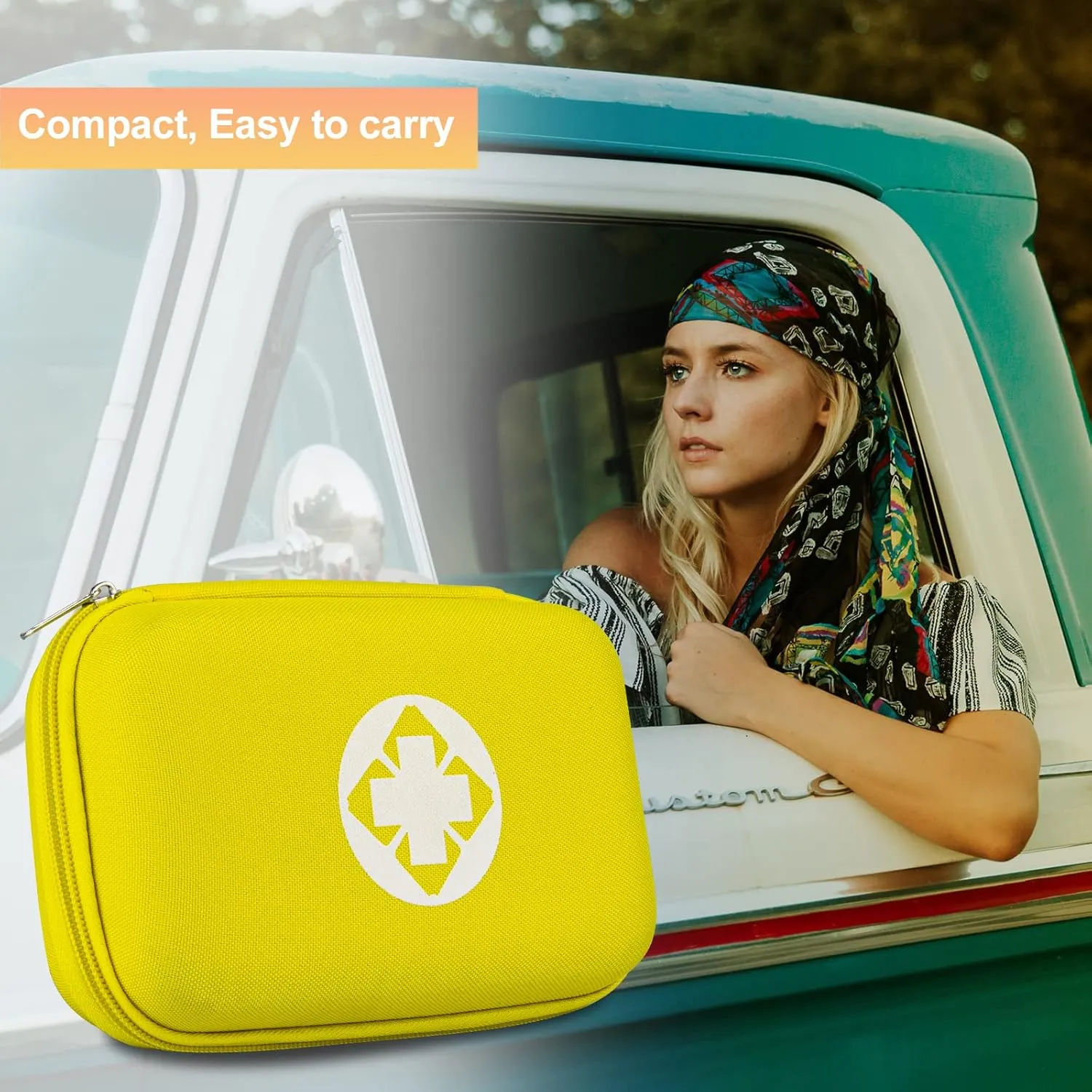 Car-Home Survival First-Aid Kit Emergency-Kit - Yellow 273Piece Equipment Travel Supplies First Aid Set Home Essentials Camping Hiking YIDERBO