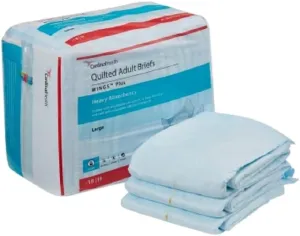 Cardinal 75343101 Wings Adult Heavy-Absorbent Incontinence Brief, Blue - Large - Pack of 18