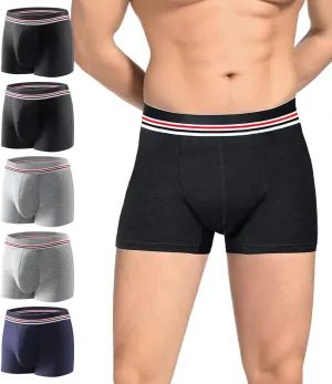 Carer Washable Incontinence Underwear for Men with Front Absorbent 80ml Mens Incontinence Underwear for Bladder Leak Proof Underwear for Men Waterproof Reusable Leakproof Boxer Briefs 5 Pack, Large
