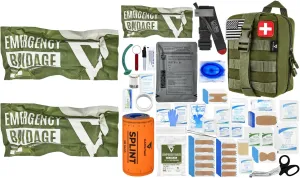 CareTac IFAK First Aid Kit with 2 Additional Emergency Israeli Bandages