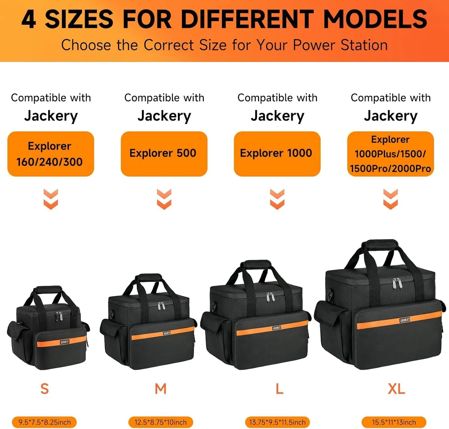 Carrying Case Compatible with Jackery Explorer 1000/ECOFLOW River Max/Bluetti EB70S/GRECELL T1000 Portable Power Station,Travel Storage Bag for Charging Cable and Accessories(Bag Only)