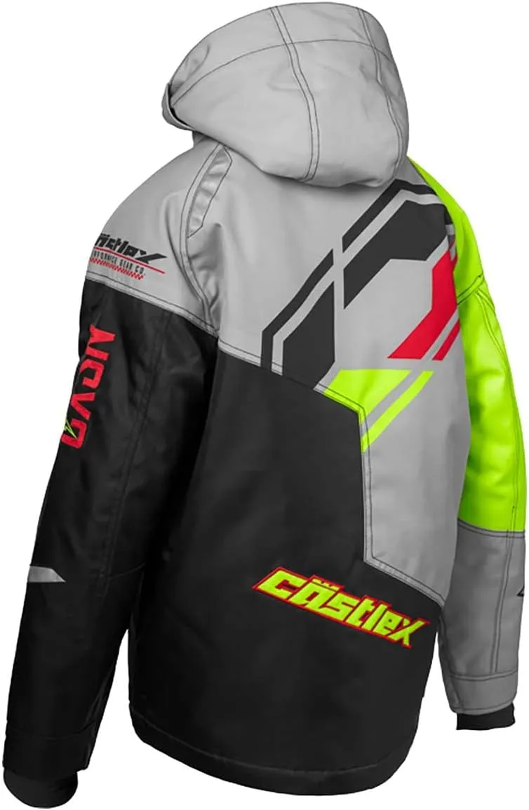 Castle X Youth Code G4 Jacket (Charcoal/Silver/Hi-Vis - Large)