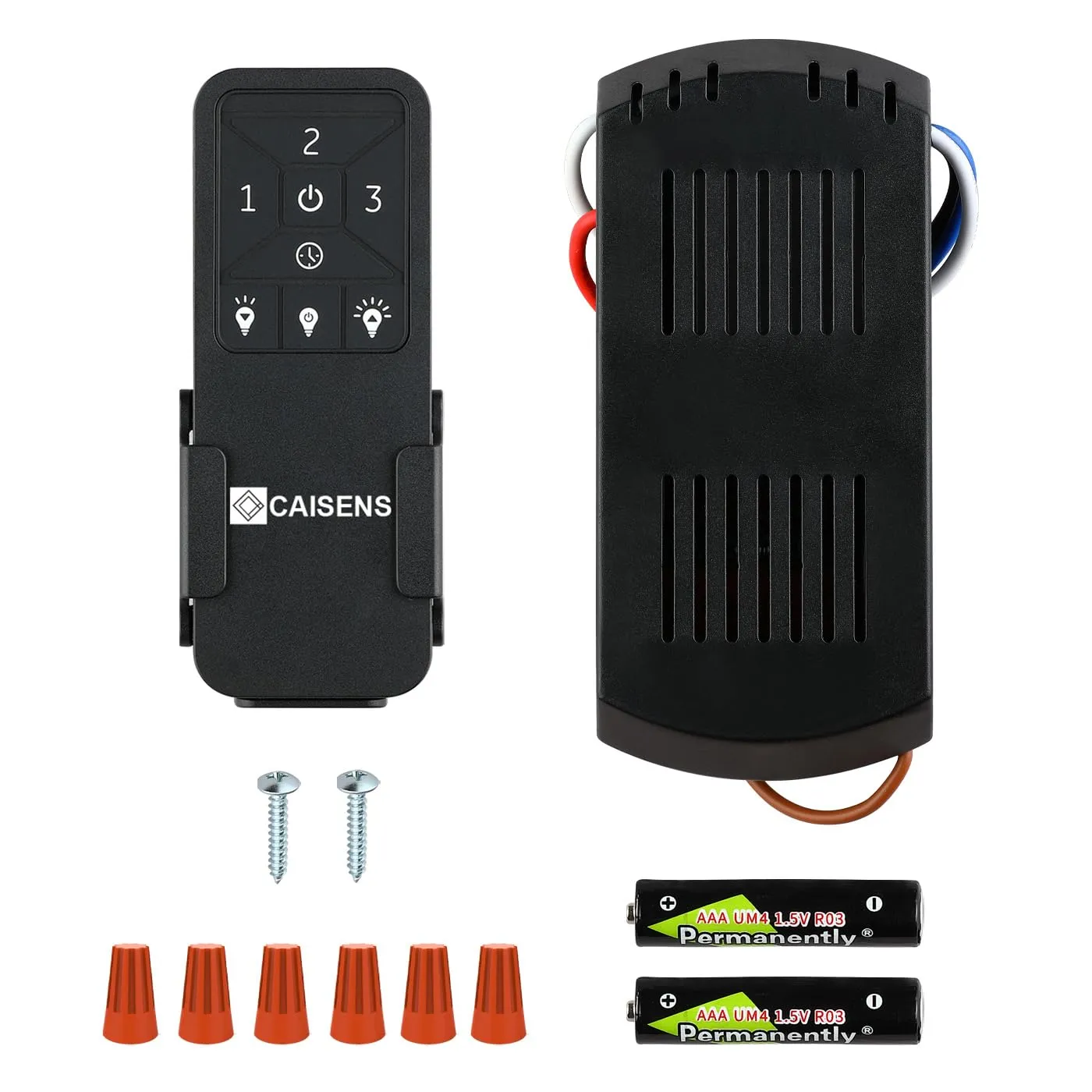 Ceiling Fan Remote Replacement, Universal Ceiling Fan Remote Control Kit with Light Dimmer, 3 Speed Ceilig Fan Light Switch for Hunter, Harbor Breeze, Honeywell, Hampton Bay, Timing and Wireless