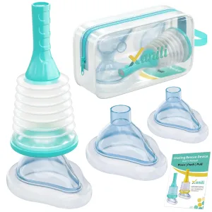 Choking Rescue Device for Kids and Adults, Portable Airway Suction Device with 3 Mask Sizes, Anti-Choking Device - Travel Kit