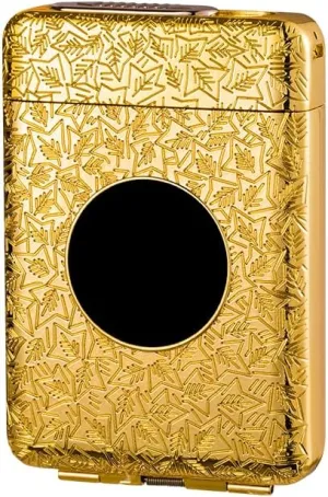 Cigarette Case/Box with USB Tungsten Coil Lighter 2 in 1 Windproof Flameless Lighter Automatic Ejection Holder for 16pcs 85mm Cigarettes Ideal Gift for Women Men Friends (Black)