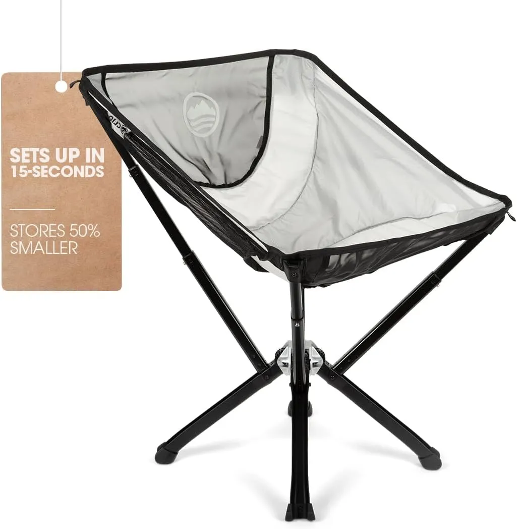 CLIQ Portable Chair - Lightweight Folding Chair for Camping - Supports 300 Lbs - Perfect for Outdoor Adventures - Mist