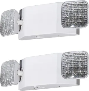 CM MZY Emergency Lights with Battery Backup, Commercial Emergency Lighting Fixtures, Two Adjustable LED Light Heads, 120-277V AC, UL Certified, 2PCS