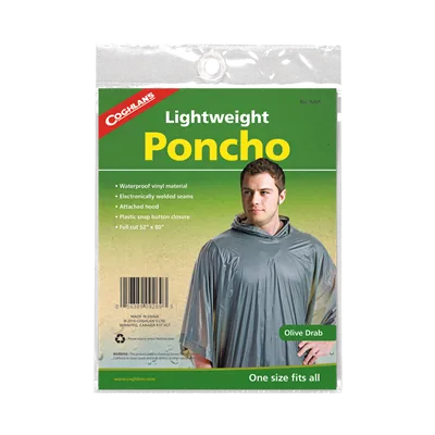 Coghlans Lightweight Poncho - Olive