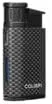 Colibri EVO Angled Single Jet Flame Butane Lighter, Windproof & Refillable, User-Friendly with Carbon Fiber Grip, Blue Fuel Window and Adjustable Flame - Sleek Design (Black Carbon Fiber)