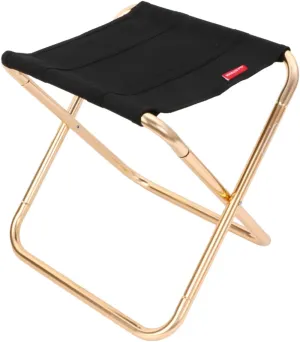 Collapsible Chair Outdoor Aluminum Alloy Portable Folding Stool Fishing Chair for Camping BBQ