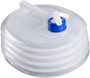 Collapsible Water Bucket with faucet，Foldable Leak Proof Portable Water Tank for Outdoor Hiking Hurricane First Aid(10L)