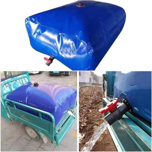 Collapsible Water Container, Car Flexitank Transport Water Storage Bag for Bridge Pre-pressurized Engineering Test, Customizable (Color : Blue, Size : 4000L/3x1.9x0.7m)