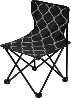 Compact Black Mesh Youth Camping Chair Ultra-Lightweight Backpacking Chair with Carrying Bag Ice Fishing Chairs for Adults for Travel Picnic