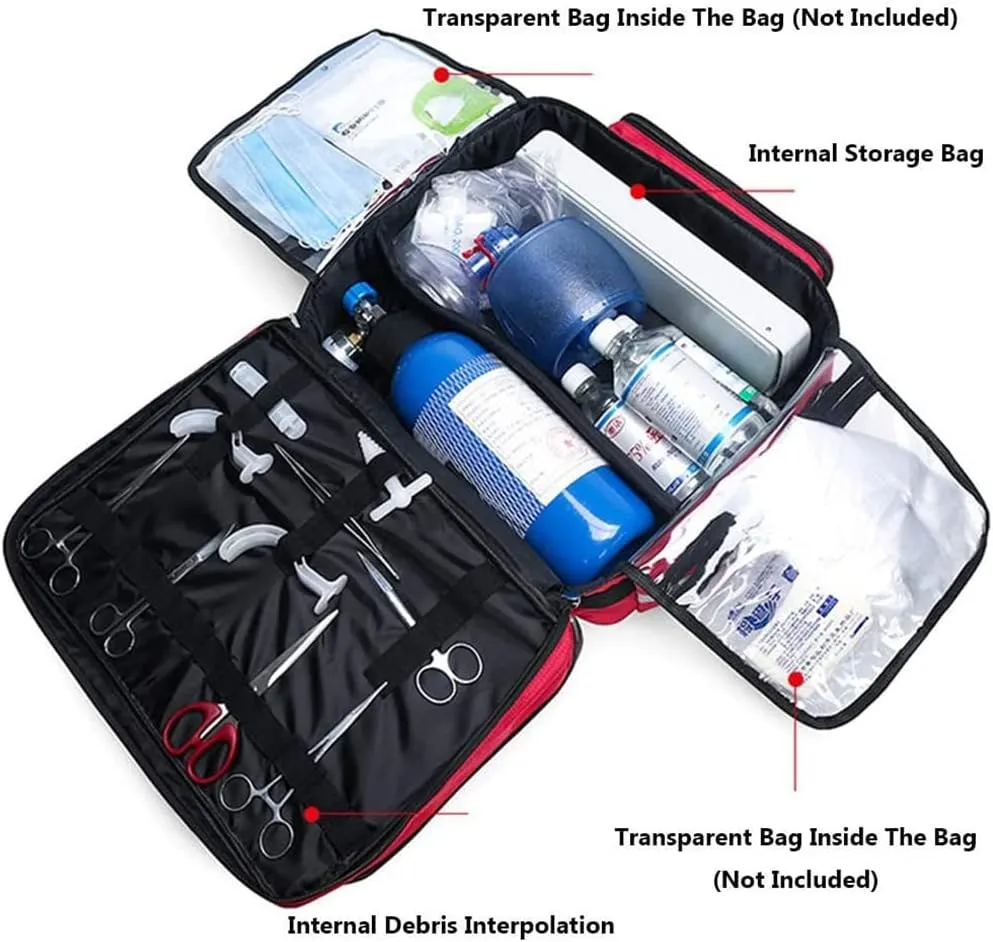 Compact First Aid Kit Emergency Survival Trauma Kit with Labeled Compartments, Large-Capacity Outdoor Waterproof Emergency Rescue Kit(Camouflage)