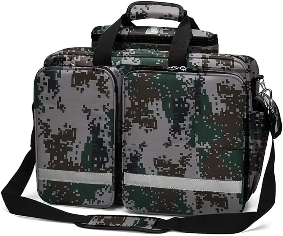 Compact First Aid Kit Emergency Survival Trauma Kit with Labeled Compartments, Large-Capacity Outdoor Waterproof Emergency Rescue Kit(Camouflage)