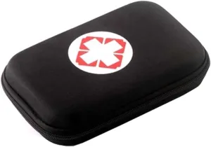 Compact First Aid Kit, Small Travel Camping Sport Medical Emergency Storage Pouch Bag, Black