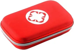 Compact Small First Aid Kit, Travel Camping Sport Medical Emergency Storage Bag Pouch,Red
