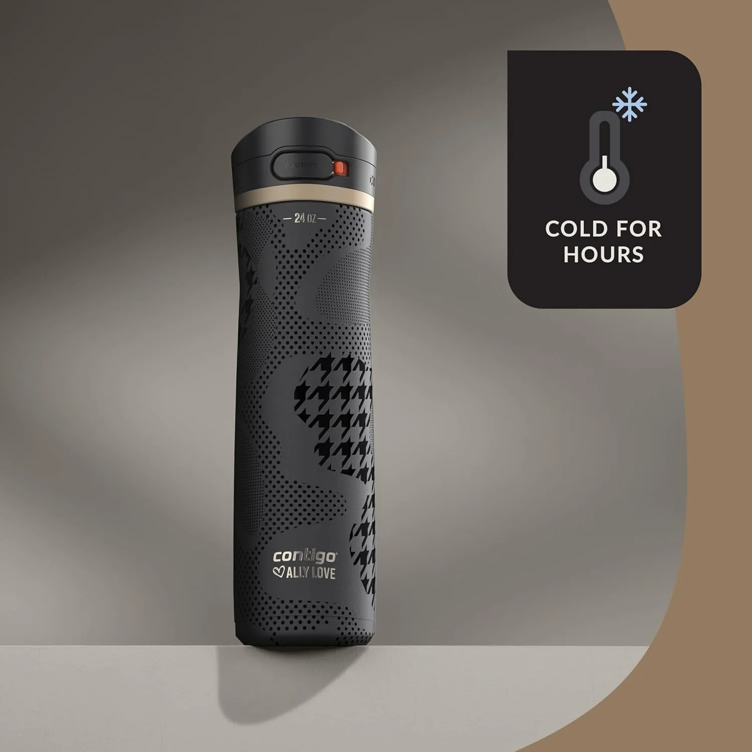 Contigo x Ally Love Jackson Chill 2.0, Stainless Steel, Autopop Lid, 24oz, Licorice