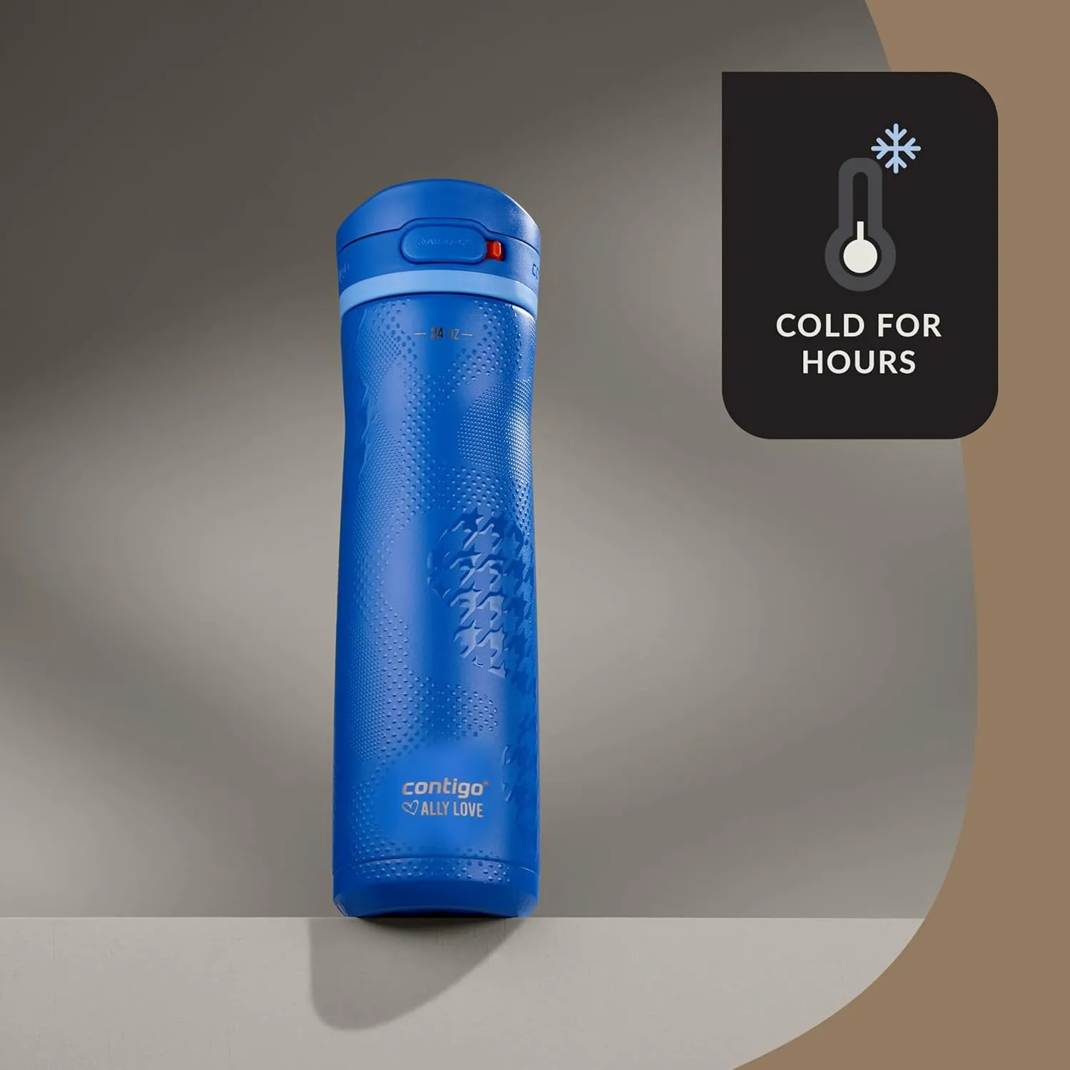 Contigo x Ally Love Jackson Chill 2.0, Stainless Steel, Autopop Lid, 24oz, Stellar Jay