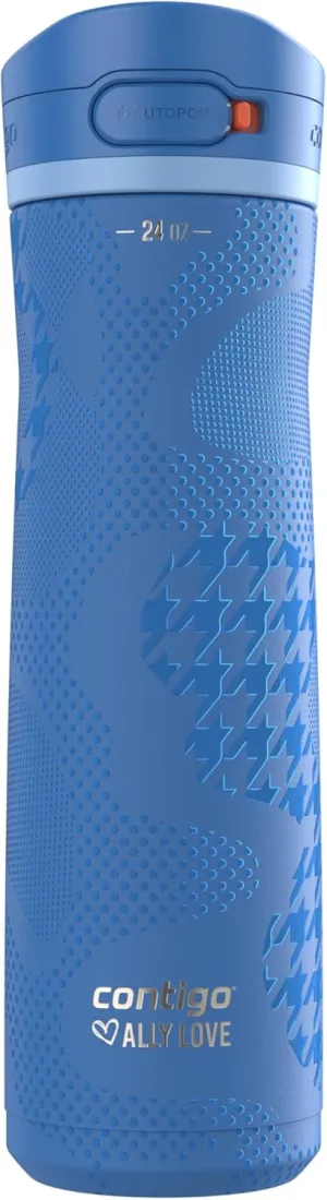 Contigo x Ally Love Jackson Chill 2.0, Stainless Steel, Autopop Lid, 24oz, Stellar Jay