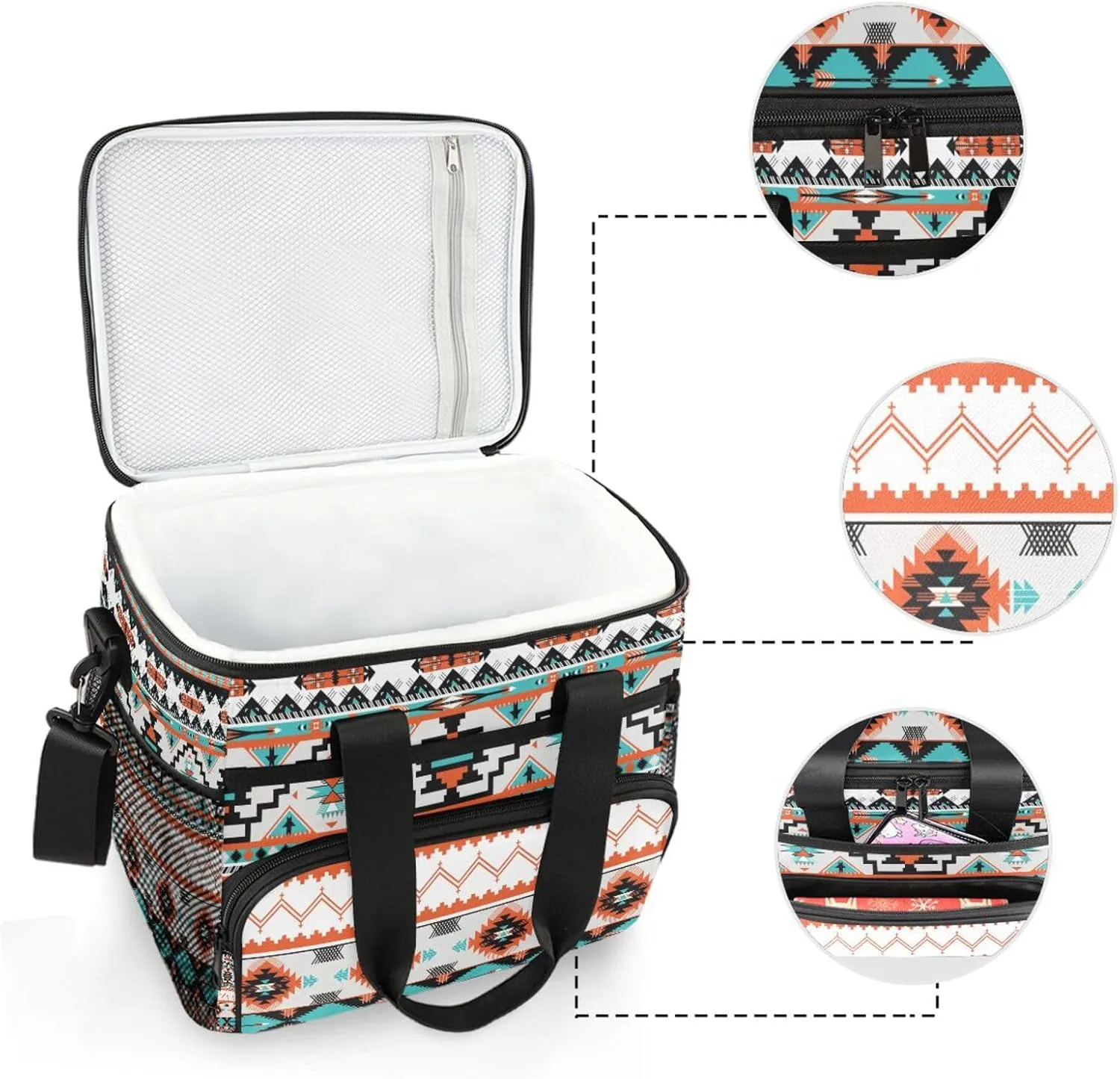 Cooler Bag Insulated Picnic Bag Large Lunch Box Reusable Tote Bag Soft Sided Portable Beach Cooler Grocery Camping