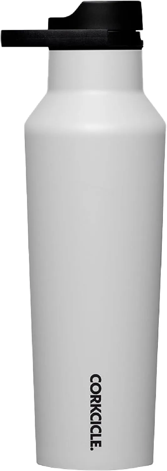 Corkcicle Sport Canteen Insulated Tumbler, River Rock, 20 oz – Reusable Water Bottle Keeps Beverages Cold for 25 Hours & Hot 12 Hours – Cupholder Friendly Tumbler with Screw-On Cap