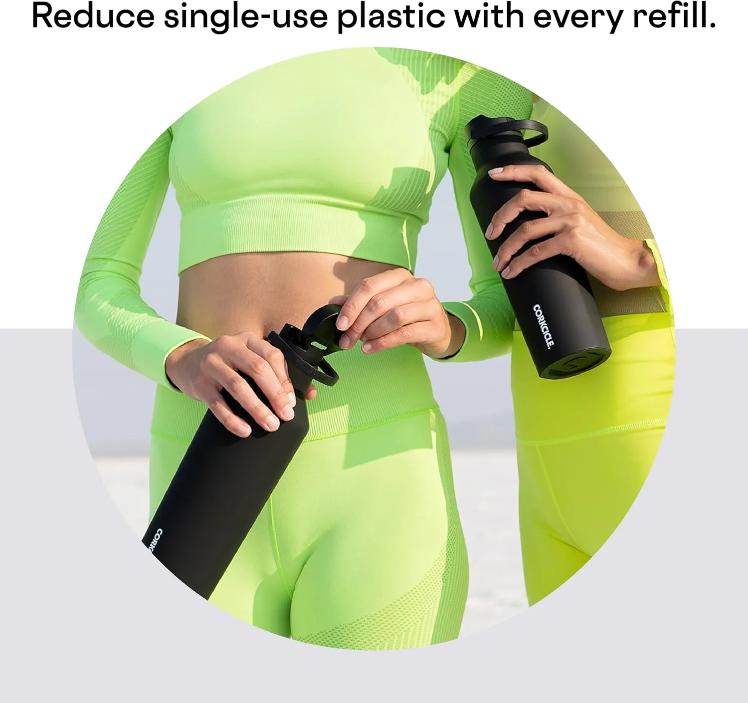 Corkcicle Sport Canteen Insulated Tumbler, River Rock, 20 oz – Reusable Water Bottle Keeps Beverages Cold for 25 Hours & Hot 12 Hours – Cupholder Friendly Tumbler with Screw-On Cap