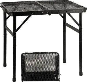 COSYAWN Folding Grill Table, Small, Aluminum, Lightweight, Portable, Height Adjustable, Outdoor Picnic Table, 22.3x15.8x10.7/22.3 inches, 88 lbs Load Capacity