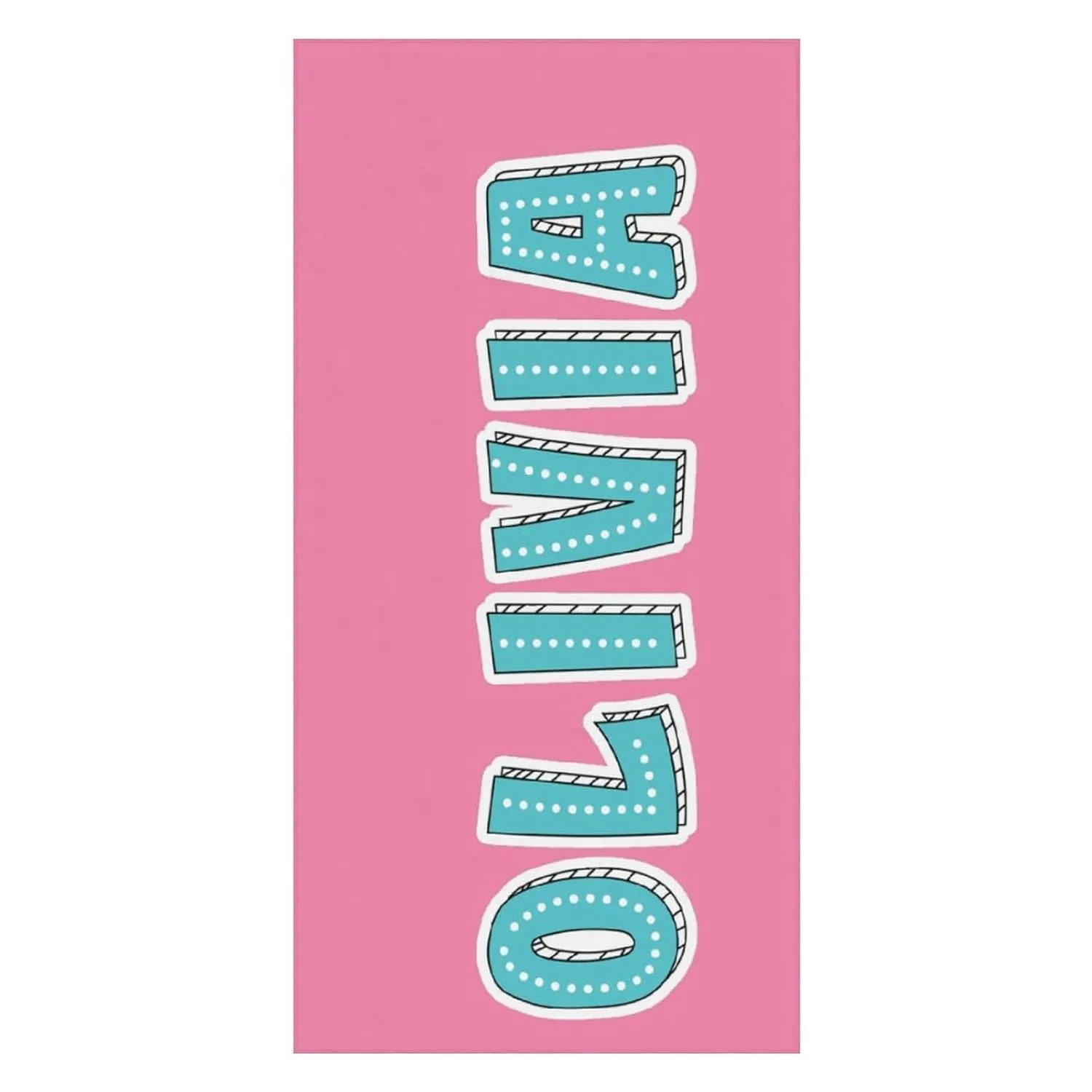 Custom Pink And White Monogrammed Beach Towels for Toddler Boy Men Gift Personalized Pink And White Pool Towels Designer Microfiber Stripe Cabana Beach Towels for Bride Summer Gifts