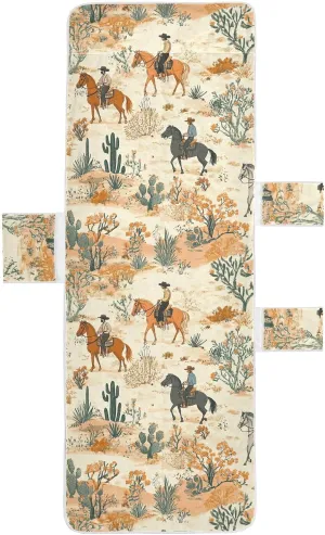 Desert Horseback Riding Lounge Chair Cover,Soft Beach Lounge Chair Towel Cover with Pockets for Beach Pool Outdoor Chair, 85"x30"