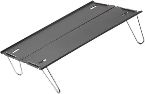 Detachable Folding Desk Mini Aluminum Table Black Travel Table Lightweight