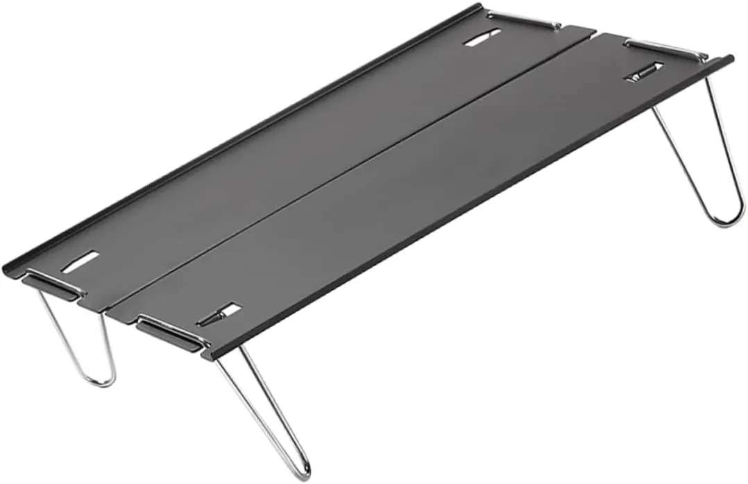 Detachable Folding Desk Mini Aluminum Table Black Travel Table Lightweight