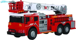 DICKIE TOYS: 24" Light and Sound Fire Brigade Vehicle (with Working Pump), Ladder Rotates by 350 Degrees, Battery Powered, for Ages 3 and up