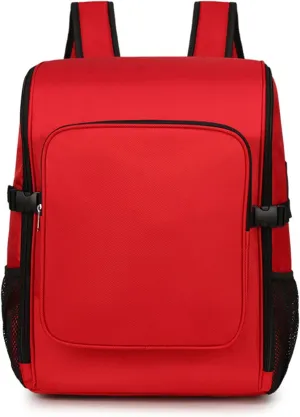 Disaster Relief Backpack, First Aid Kit Bag, Empty Emergency First Aid Medical Backpacks, Large-capacity Outdoor Waterproof Flood Control EquipmentFire Rescue Kits(Red)