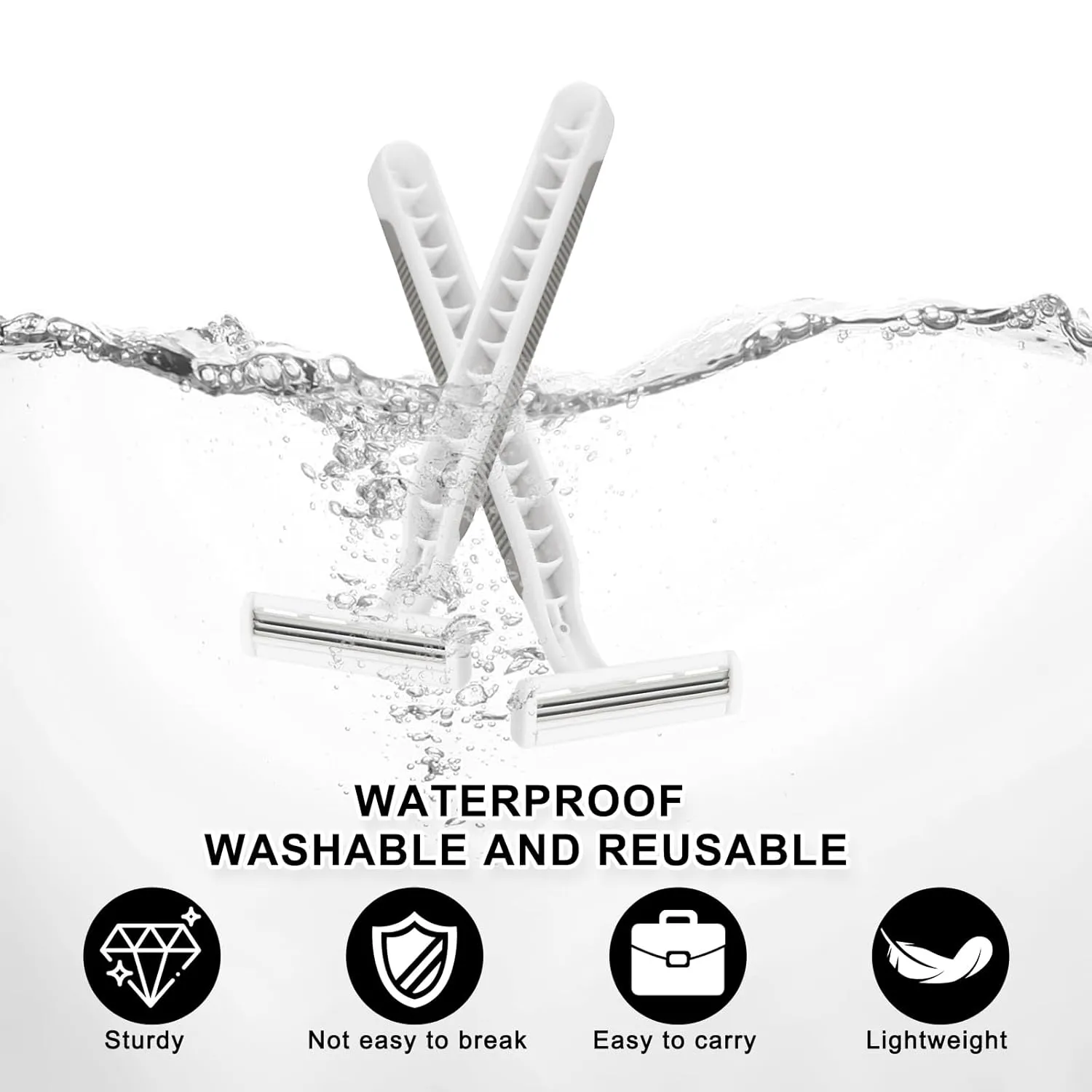 Disposable Razors Bulk Pack of 100,Gray Travel Bulk Razors Single Use Individually Wrapped 3 Blade Men's Disposable Shaving Razors with Clear Cap for Homeless,Hotel,Charity,Air Bnb,Unisex