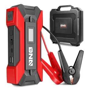 ‎DNA MOTORING TOOLS-00214 12V 1500A 15000 mAh Multi-Function Portable Car Battery Jump Starter for Up to 7.0L Gas & 5.5L Diesel Engine, with Carry Case, Red