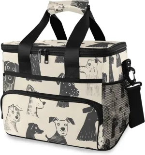 Dog Corgi Pet Doodle Cooler Bag Insulated Cooler Soft Sided Cooler 24 Can Portable Picnic Bag Large Leakproof Lunch Bag Box for Beach Grocery Camping Travel Car Men Women
