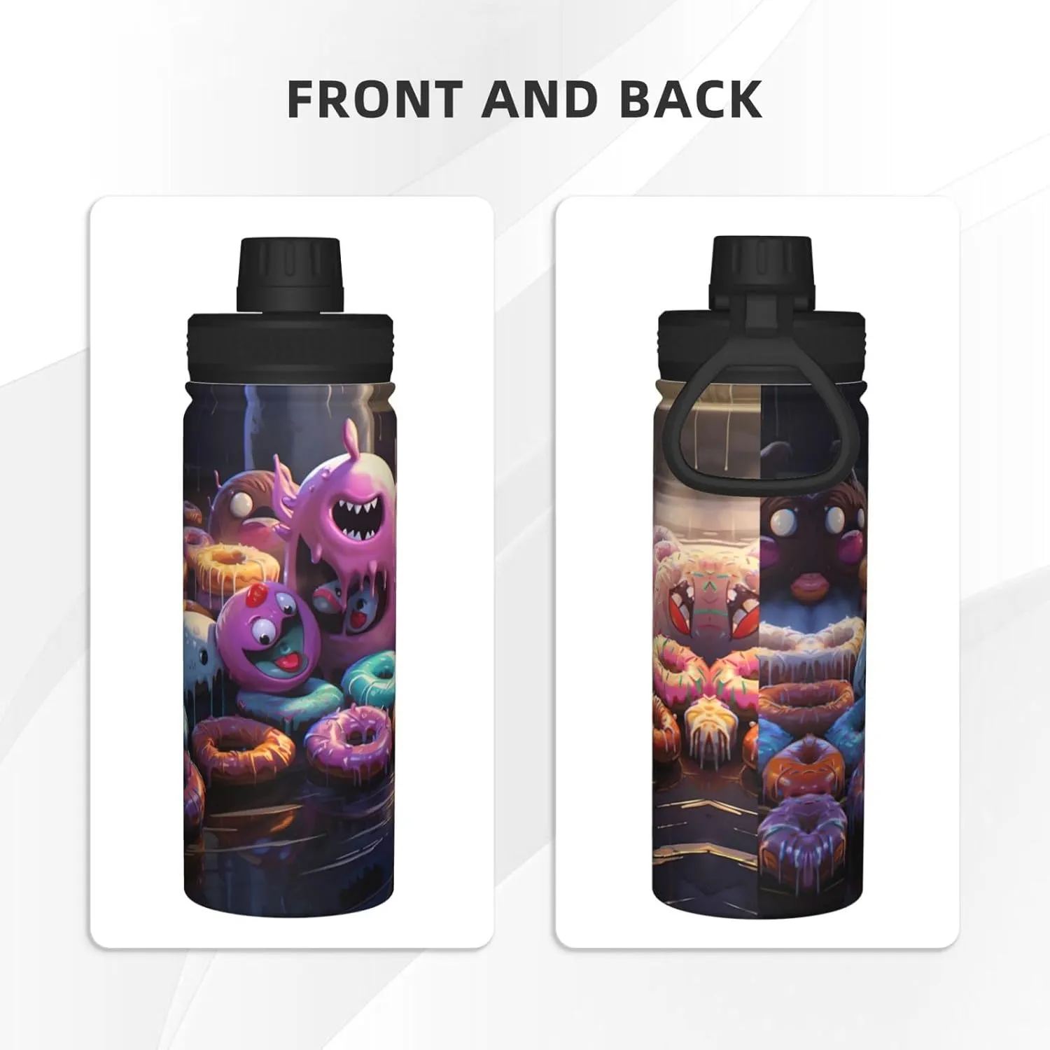 Donuts 18oz Sports Insulated Bottle For Outdoor Activities,Your Ideal Companion Staying Hydrated