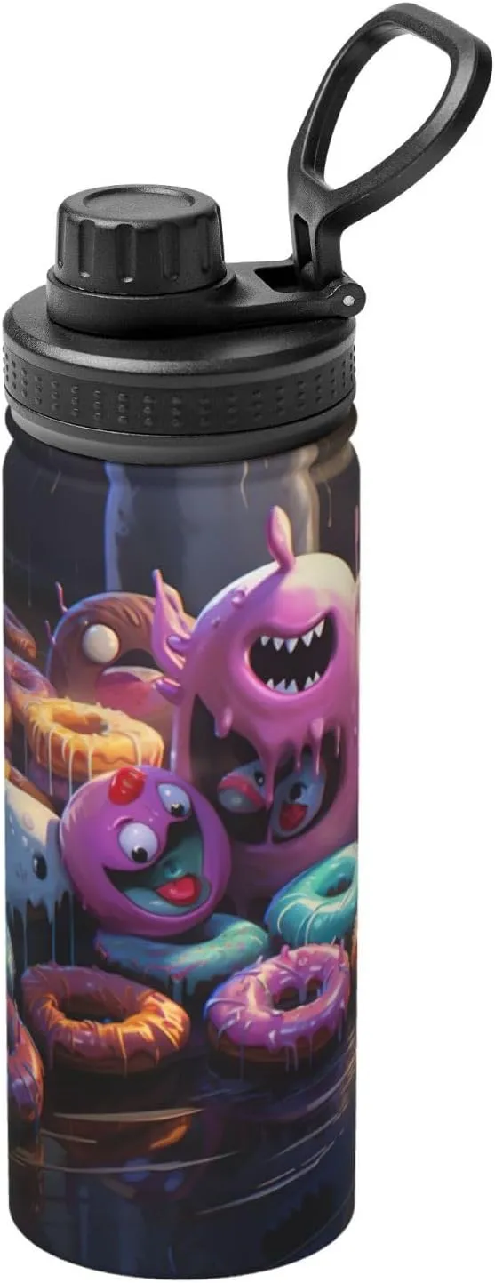 Donuts 18oz Sports Insulated Bottle For Outdoor Activities,Your Ideal Companion Staying Hydrated